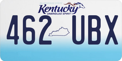 KY license plate 462UBX