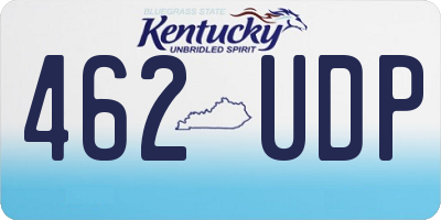KY license plate 462UDP