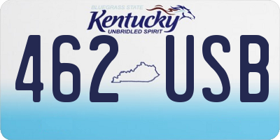 KY license plate 462USB