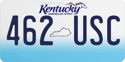 KY license plate 462USC