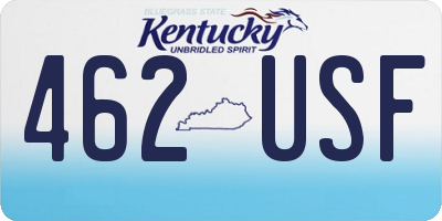 KY license plate 462USF