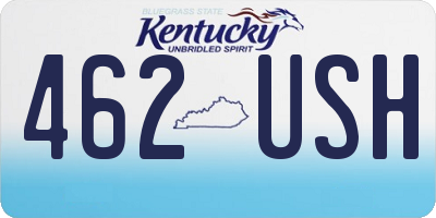 KY license plate 462USH