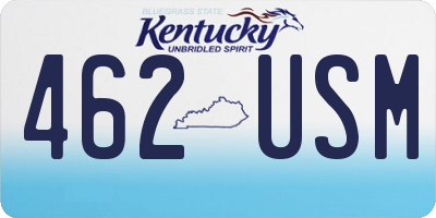 KY license plate 462USM