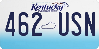 KY license plate 462USN