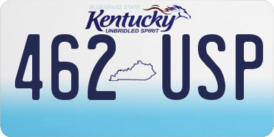 KY license plate 462USP