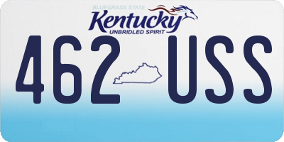 KY license plate 462USS