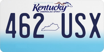 KY license plate 462USX