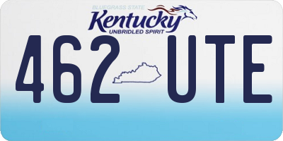 KY license plate 462UTE