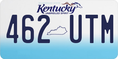 KY license plate 462UTM