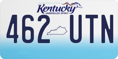 KY license plate 462UTN