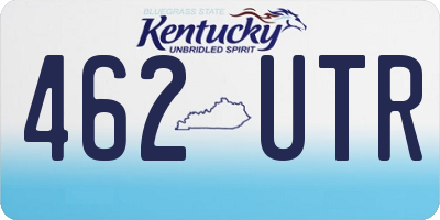KY license plate 462UTR