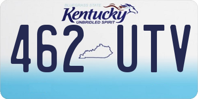 KY license plate 462UTV