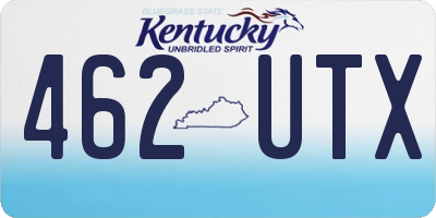 KY license plate 462UTX