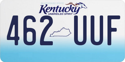 KY license plate 462UUF