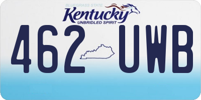 KY license plate 462UWB