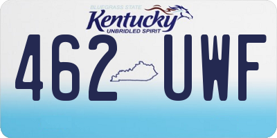 KY license plate 462UWF