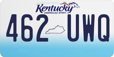 KY license plate 462UWQ