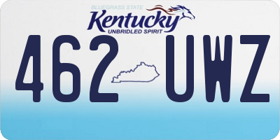 KY license plate 462UWZ