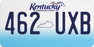 KY license plate 462UXB