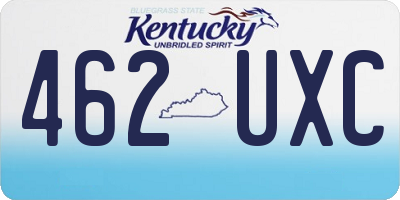 KY license plate 462UXC