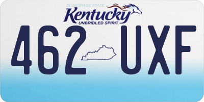 KY license plate 462UXF