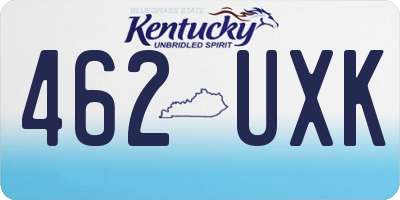 KY license plate 462UXK