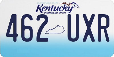 KY license plate 462UXR