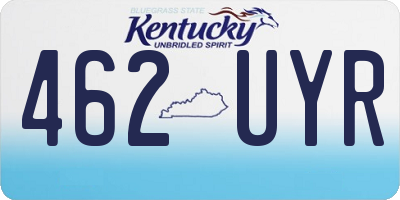 KY license plate 462UYR