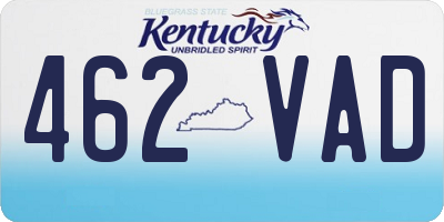 KY license plate 462VAD