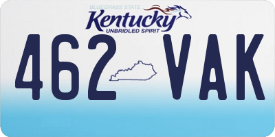 KY license plate 462VAK