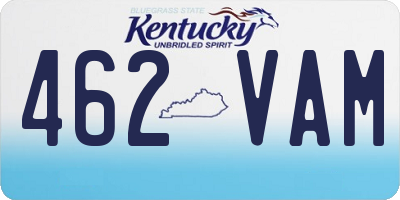 KY license plate 462VAM