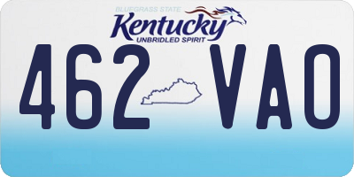KY license plate 462VAO