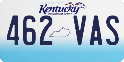 KY license plate 462VAS