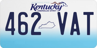 KY license plate 462VAT