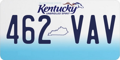KY license plate 462VAV
