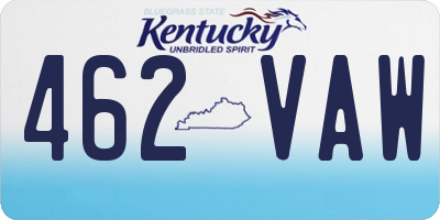 KY license plate 462VAW