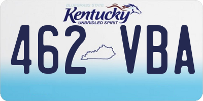 KY license plate 462VBA