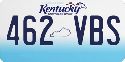KY license plate 462VBS