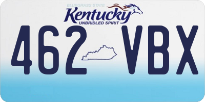 KY license plate 462VBX