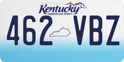 KY license plate 462VBZ