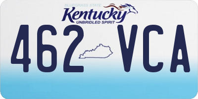 KY license plate 462VCA