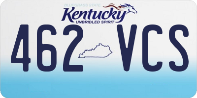KY license plate 462VCS