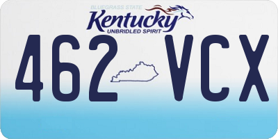 KY license plate 462VCX