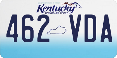 KY license plate 462VDA