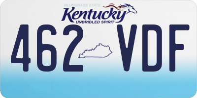 KY license plate 462VDF