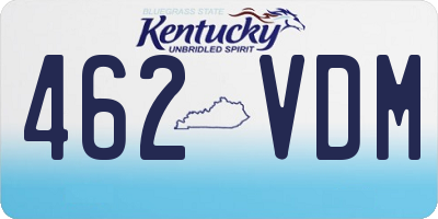KY license plate 462VDM