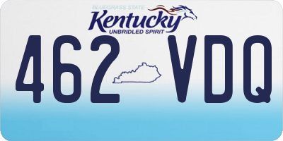 KY license plate 462VDQ
