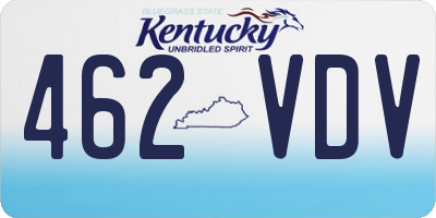 KY license plate 462VDV