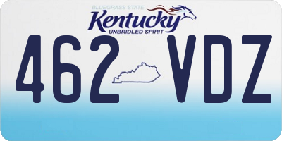 KY license plate 462VDZ