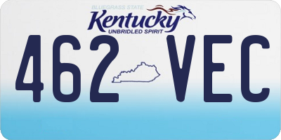 KY license plate 462VEC